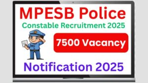 MPESB Recruitment 2025 – Constable – 7500 Vacancies